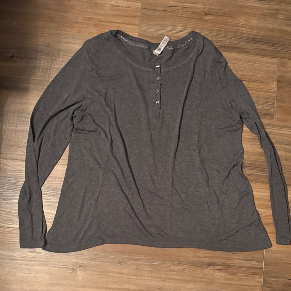 Gray Long Sleeve Women's Top
